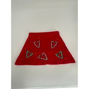 Knitted Red Christmas Skirt